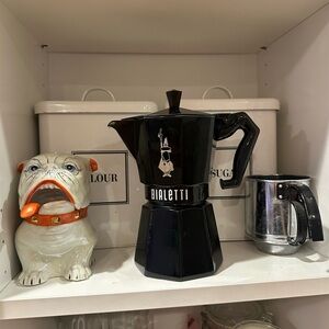 Bialetti Black Moka Pot Espresso Maker 6-Cup